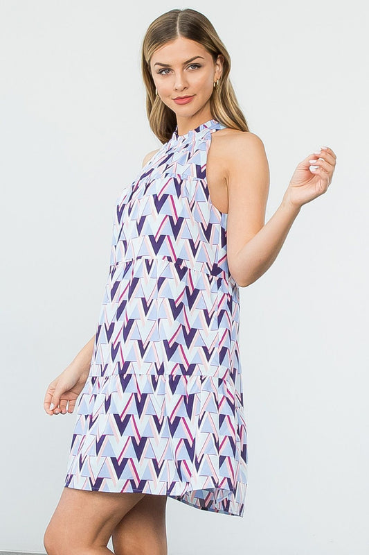 Halter Triangle Pattern Dress