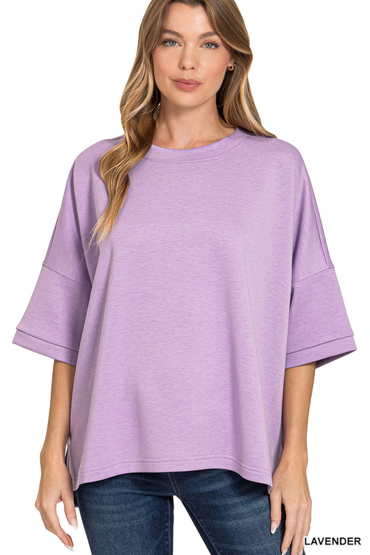 Loose Lavender Scuba Top