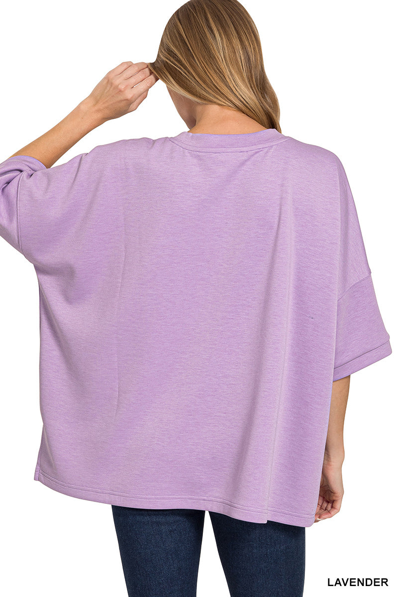 Loose Lavender Scuba Top