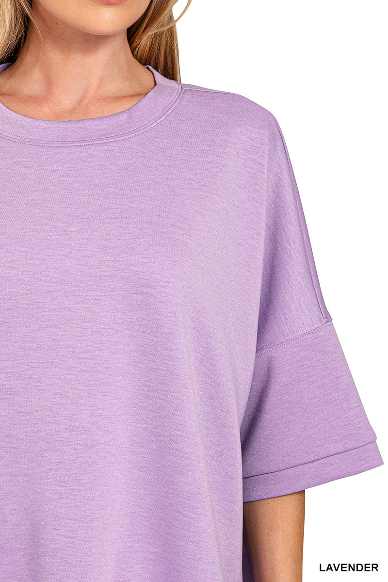 Loose Lavender Scuba Top