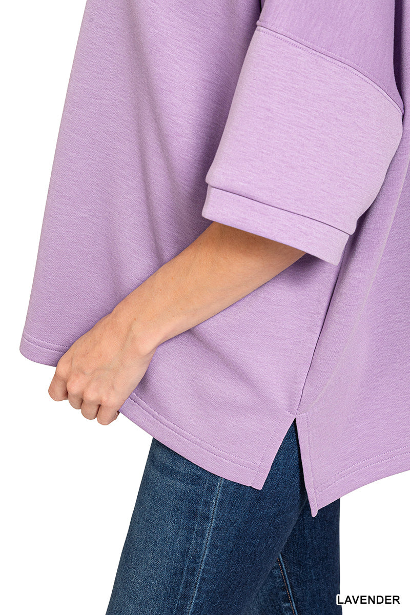 Loose Lavender Scuba Top
