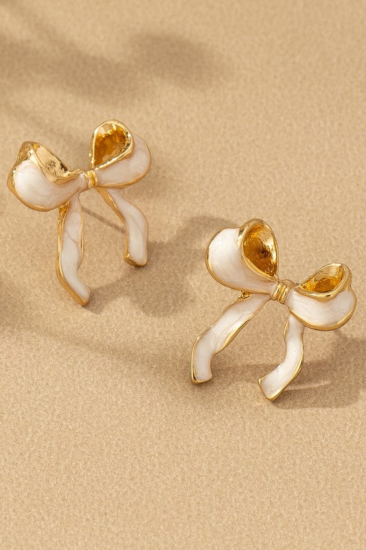 Enamel Bow Studs