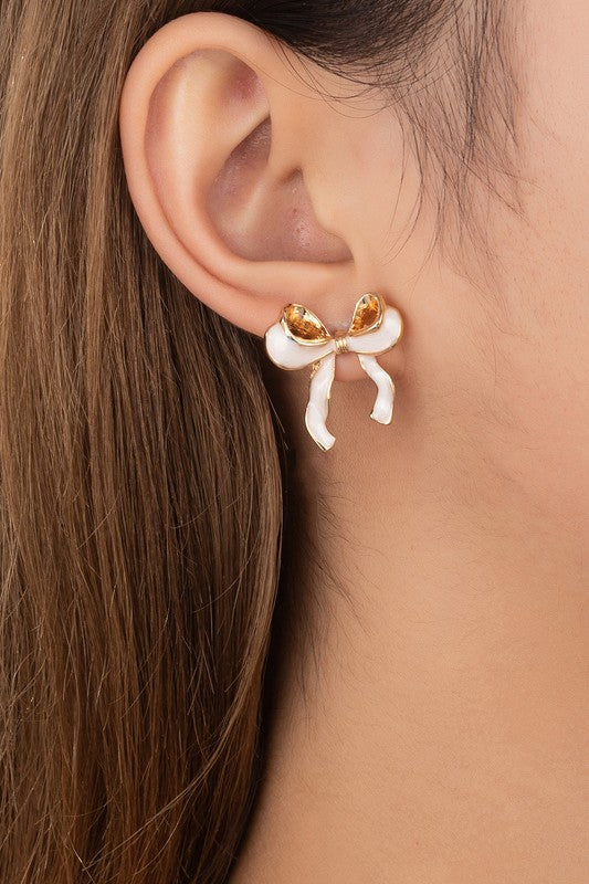 Enamel Bow Studs