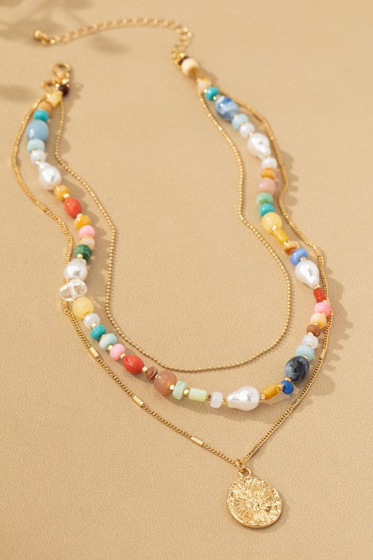 Multi Layer Bead Necklace