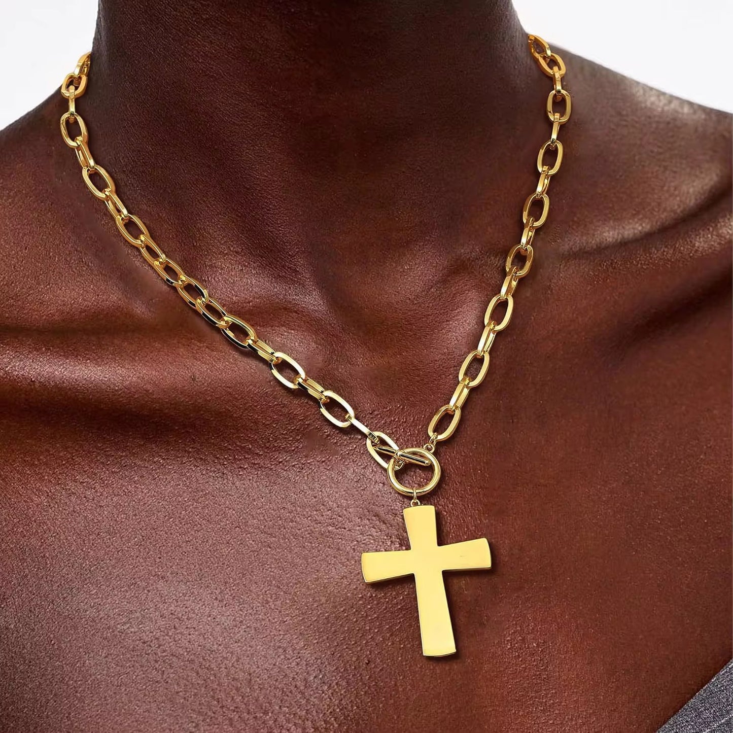 16k Chunky Toggle Necklace