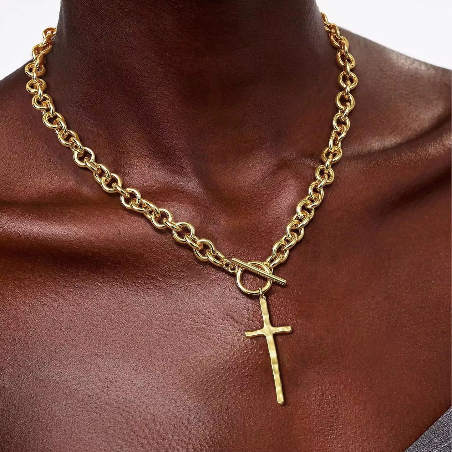 16k Chunky Toggle Necklace