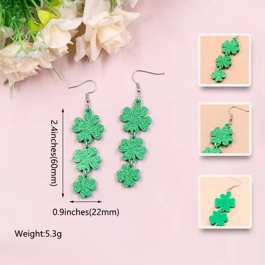 St Patrick’s Day Acrylic Earrings ☘️