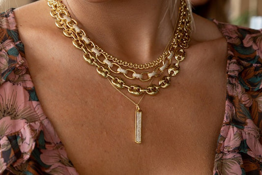 The Collins Pave Bar Necklace