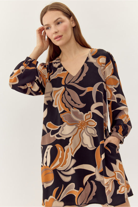 Taupe Mix Pocket Dress