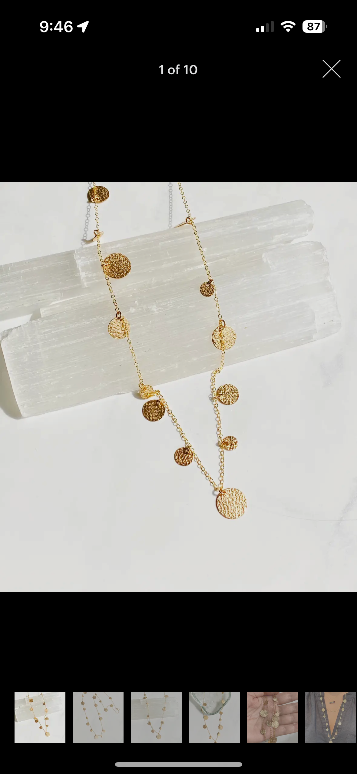 Sandstone Disk Necklace