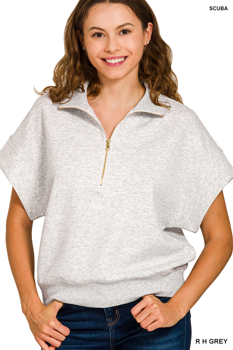 High Neck Scuba Half Zip