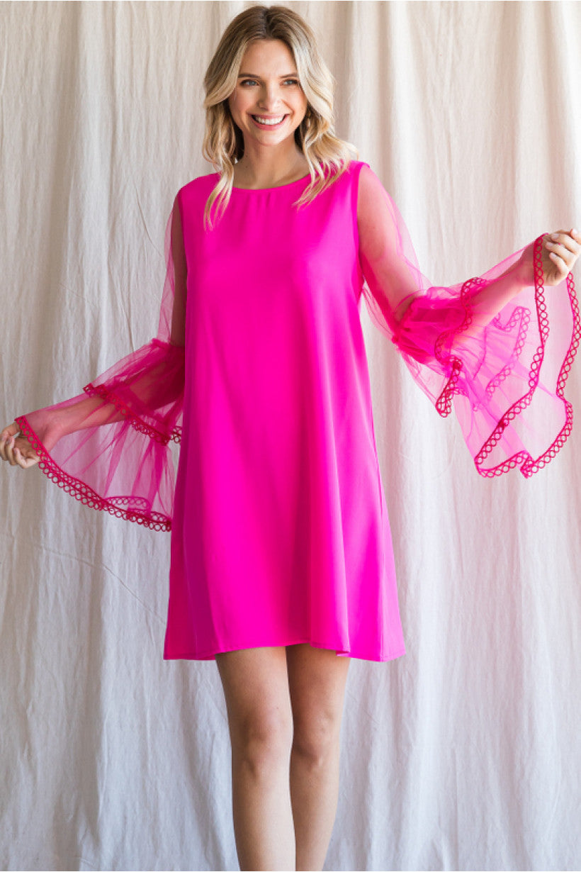 Flirty Hot Pink Dress