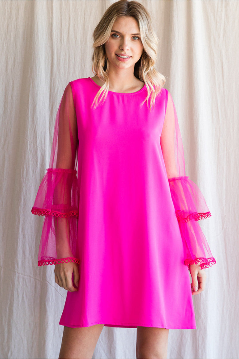 Flirty Hot Pink Dress