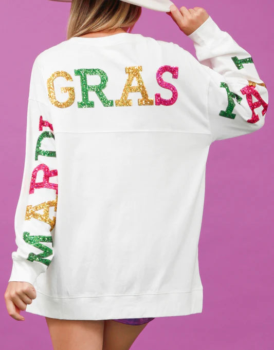 Mardi Gras Y’all Sequin Pullover