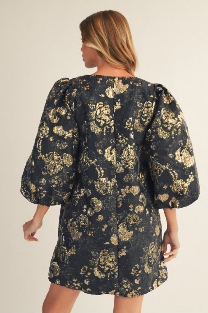 Floral Jacquard Dress