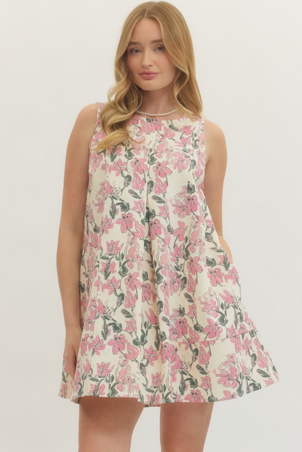 Sleeveless Floral Mini Dress