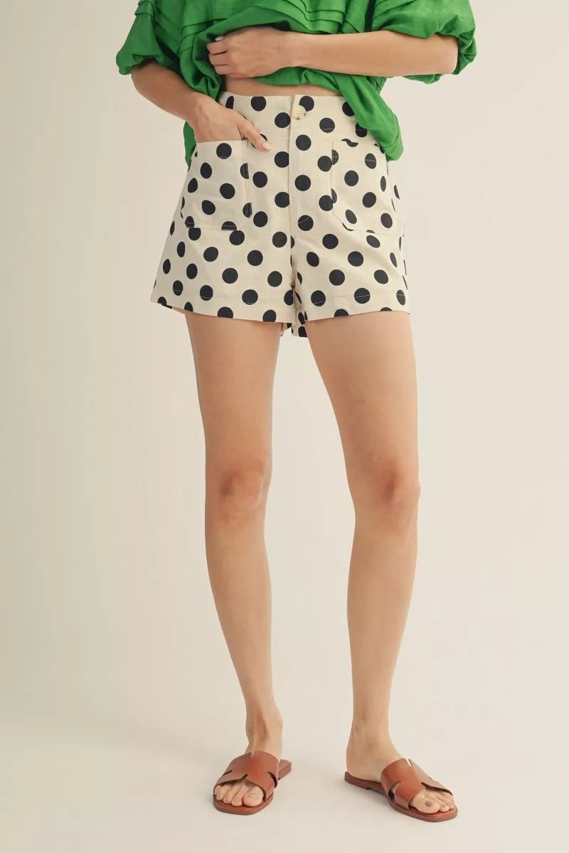 Black & White Polka Dot Shorts