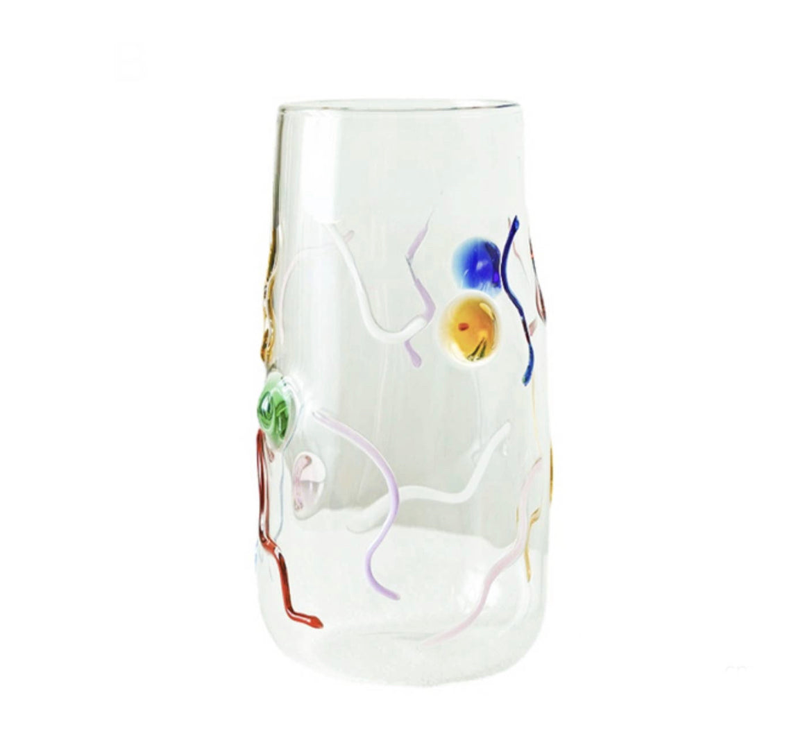 Candy Color Dots Glass Cup