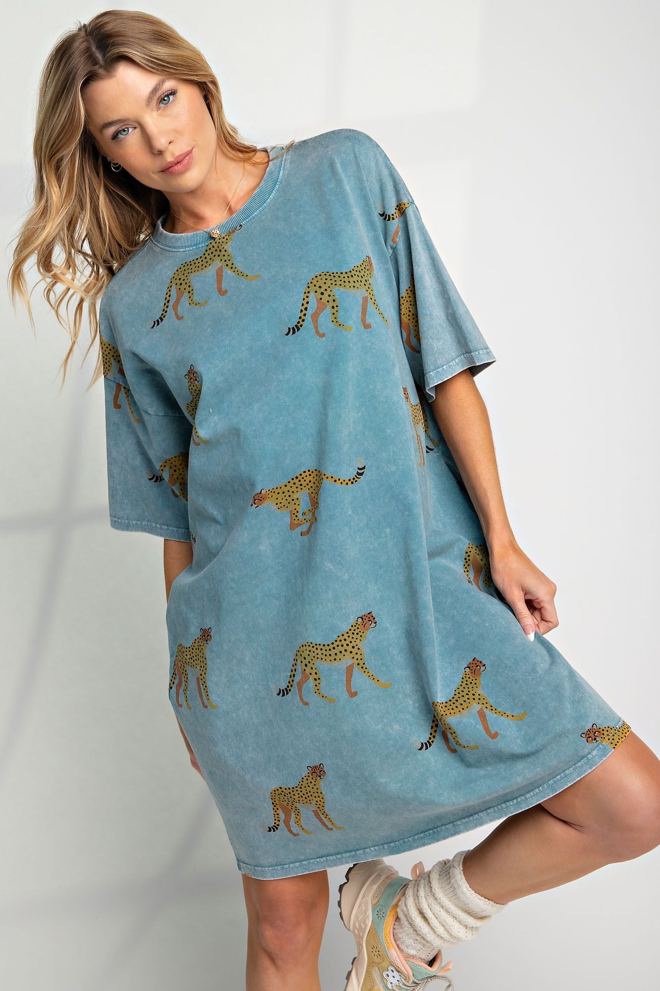 Mineral Washed T-Shirt Dress