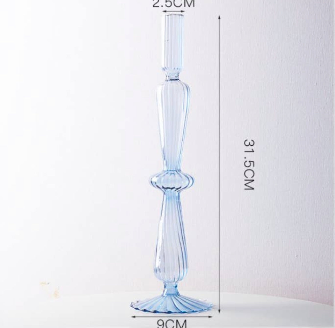 Lace Taper Glass Candlestick Holder