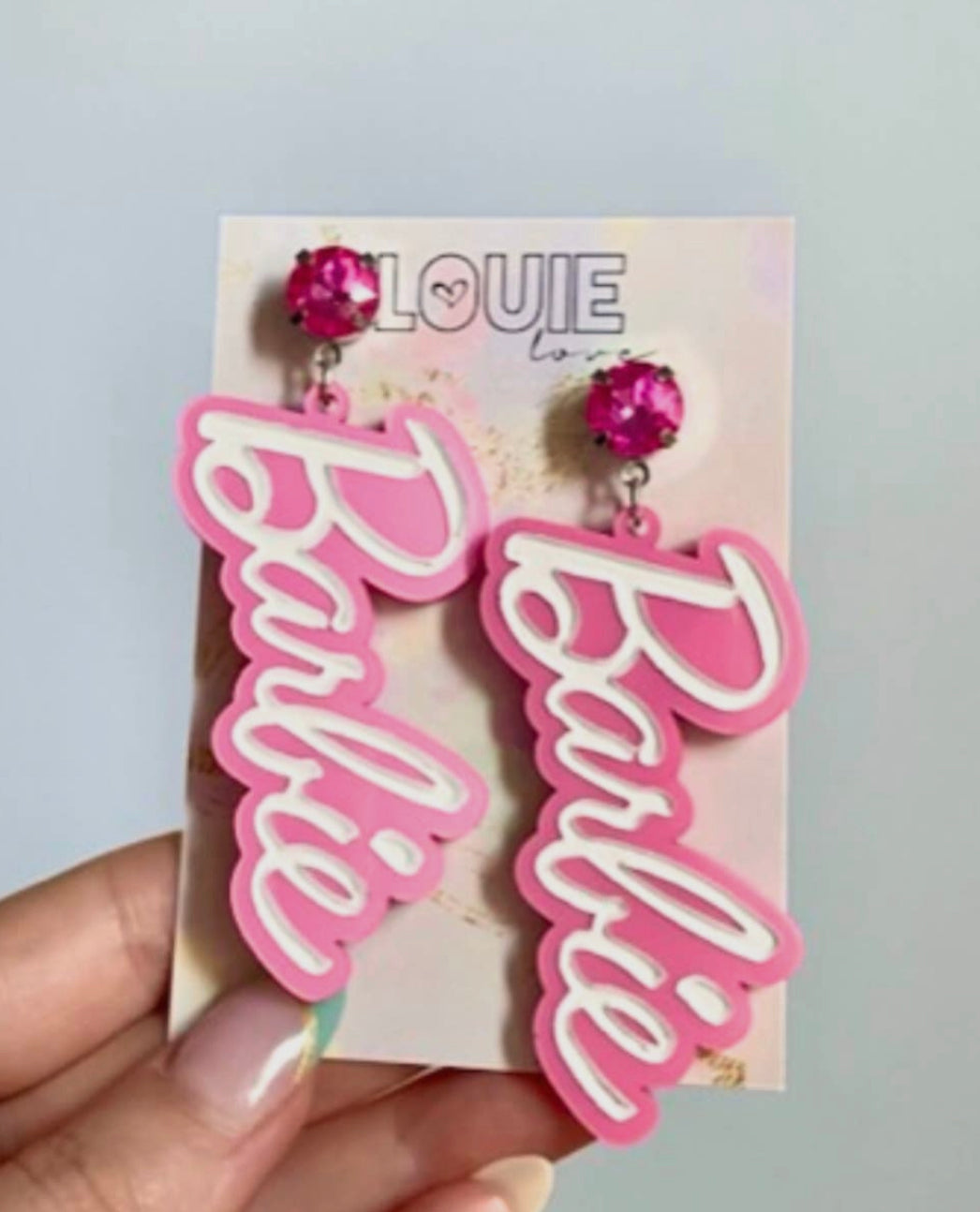 Barbie Script Earrings