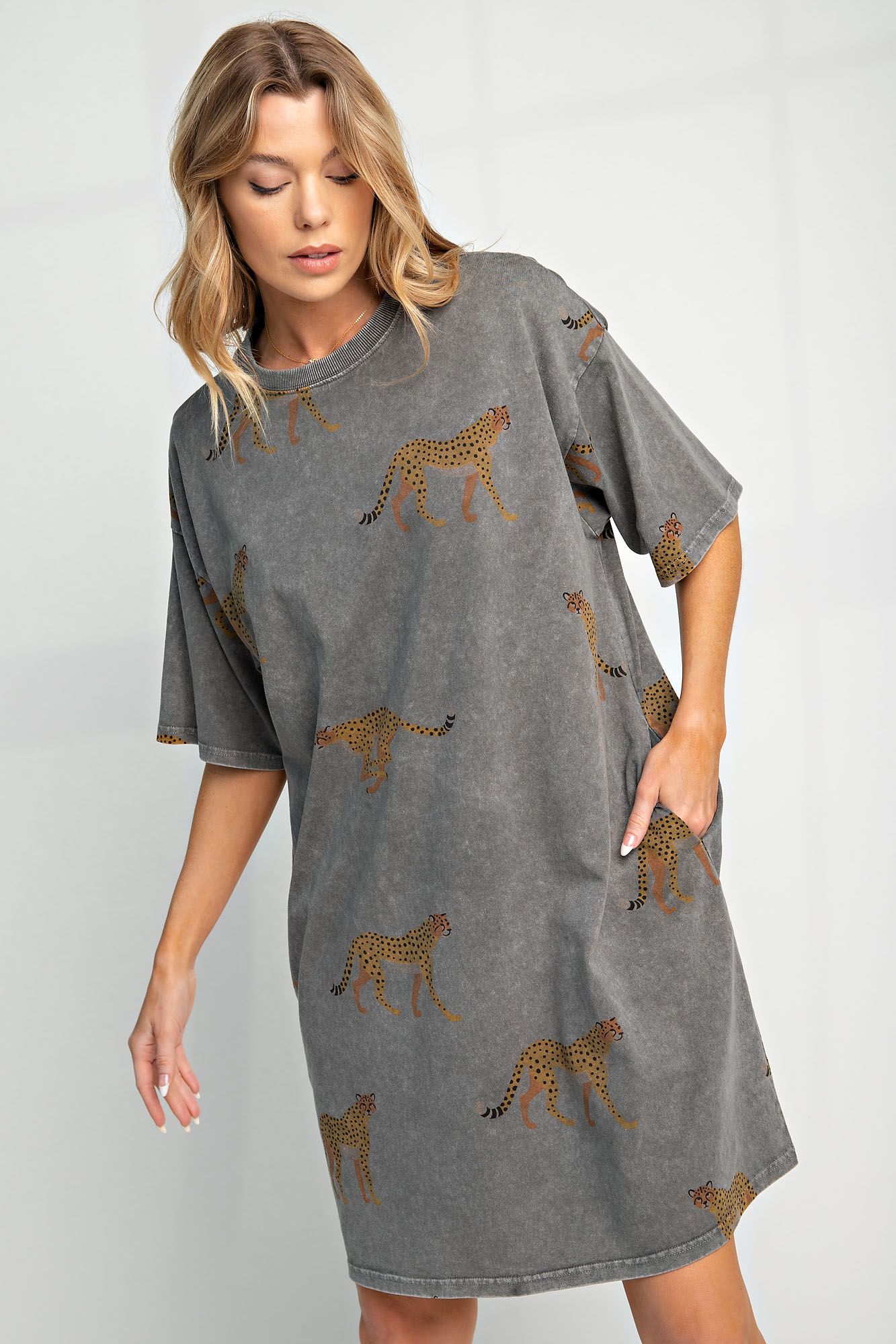 Mineral Washed T-Shirt Dress