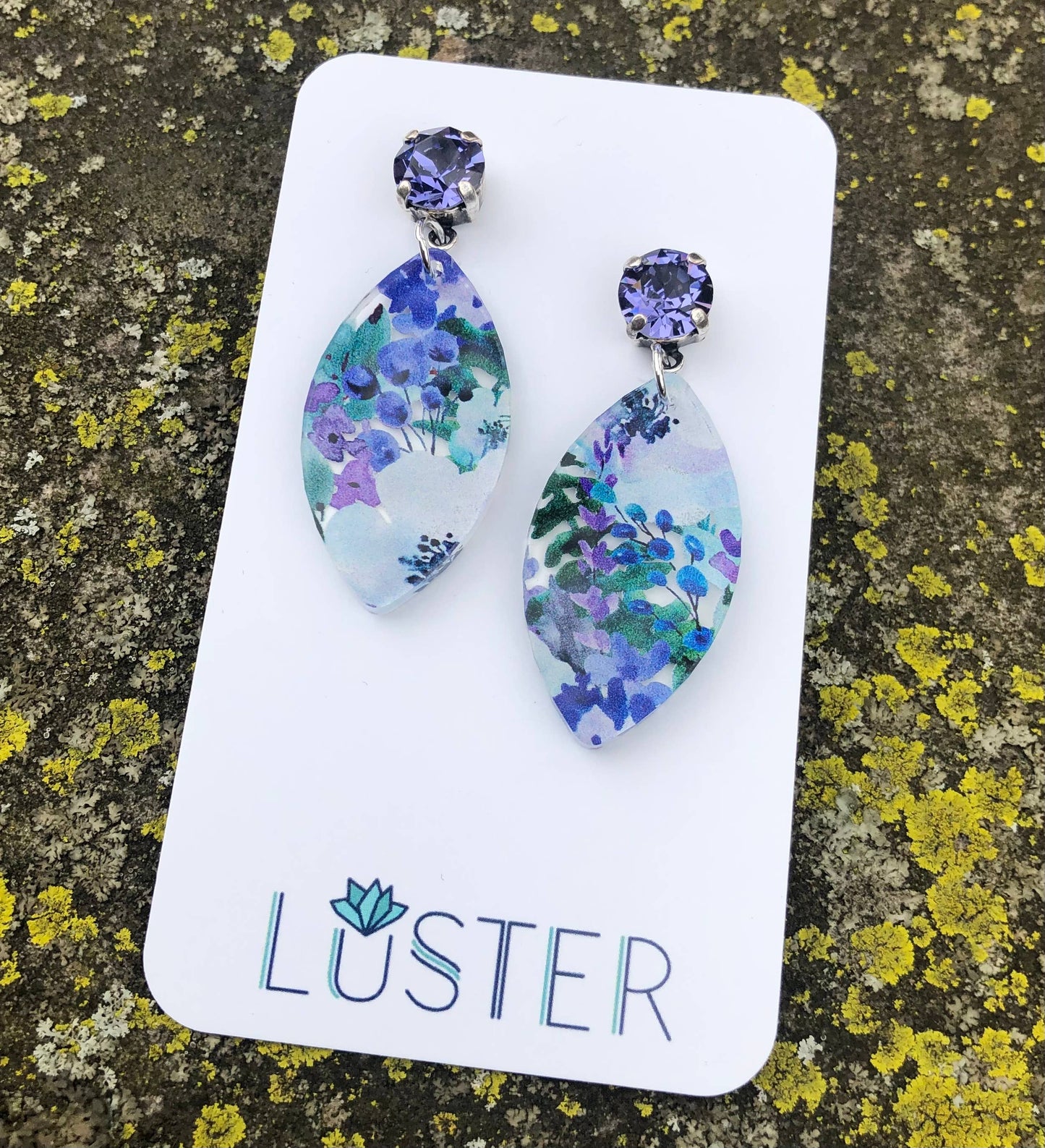 Floral Acrylic Drop Lightweight Unique Earrings