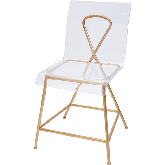 Gold and acrylic chair