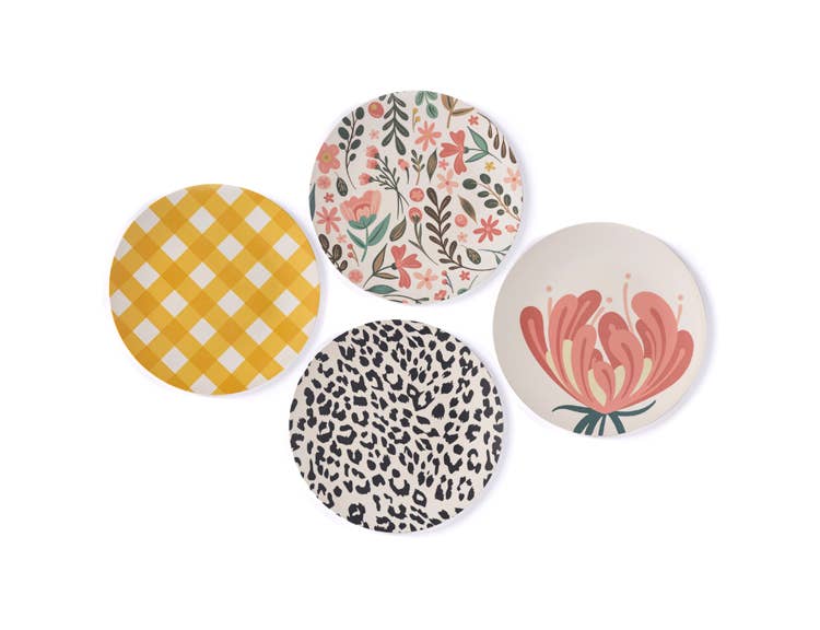 Ainsley Assorted Set Of 4 Appetizer Plates - Mix